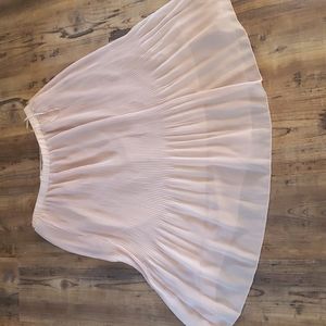 Chiffon peach skirt